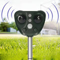 Solar Ultrasonic Bird Deterrent with LED Lights