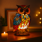 Handcrafted Animal Mosaic Table Light, 17cm Accent Lamp