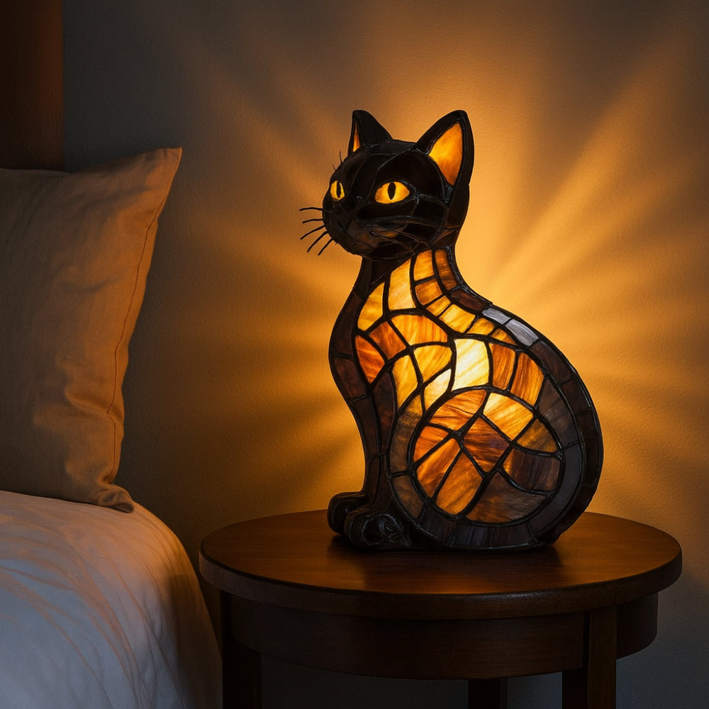 Cat‑Shaped Table Night Lamp with Warm Ambient Glow