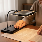 LED Reading Lamp with Large Magnifying Lens — Adjustable