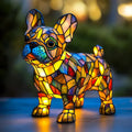 Stained-Glass Dog Table Lamp — Warm LED Accent Light