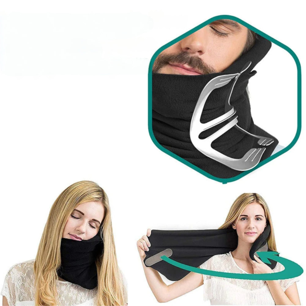 Scarf-Style Travel Neck Wrap — Adjustable Support Pillow