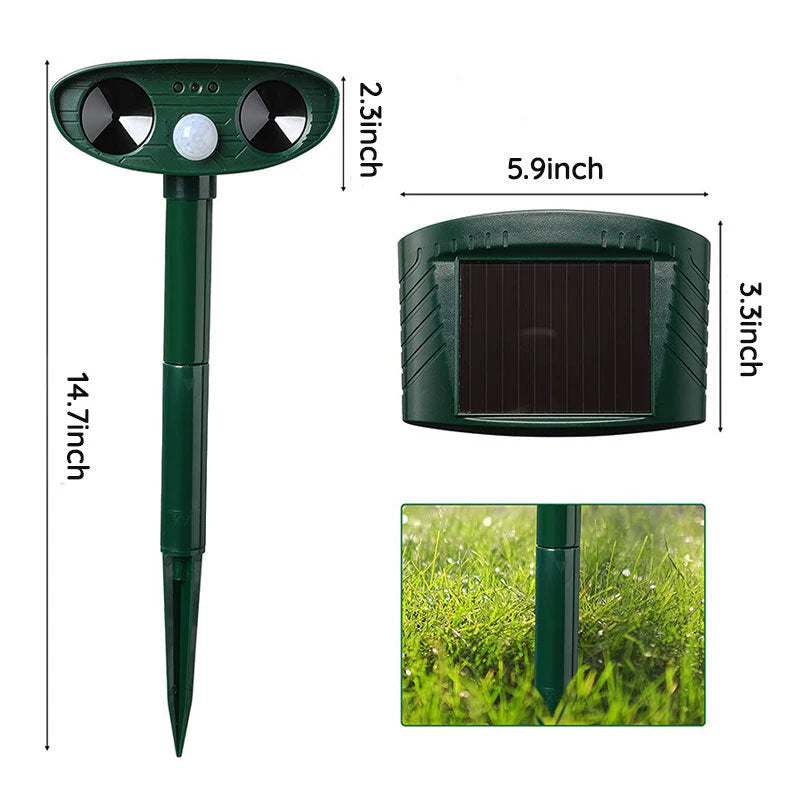 Solar Ultrasonic Armadillo Repeller for Yards