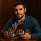 Motorcycle Glass Whiskey Decanter — Decorative Bottle