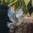 Bluebird Acrylic Window Suncatcher — Stained‑Glass Effect