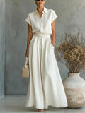 Women’s Solid Color Two-Piece Pants Set – Minimalist Relaxed Fit Co-Ord Outfit